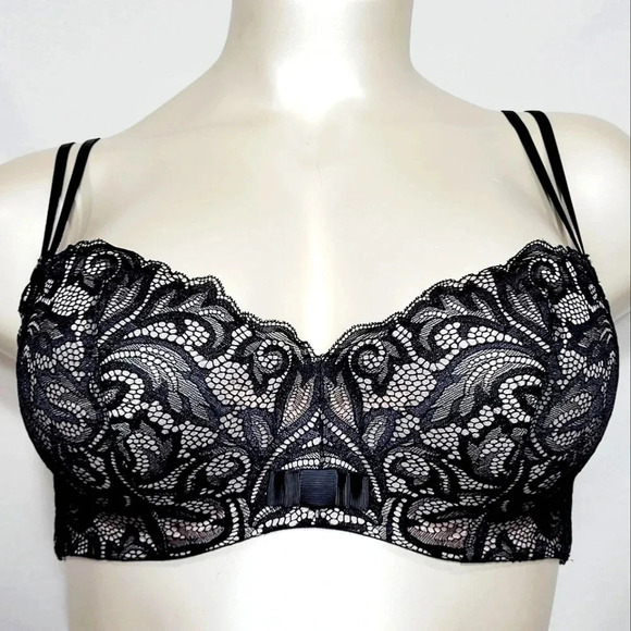 40DDD Paramour 135021 Sophia Contour‎ Cut & Sew UW Bra Black NWT - Picture 1 of 6